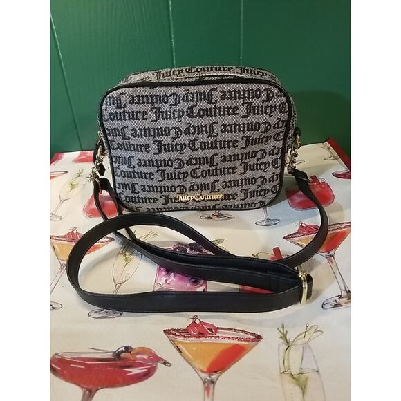 Juicy Couture Bestseller Chain Up Camera Crossbody - Black/Grey Bag - Picture 1 of 6
